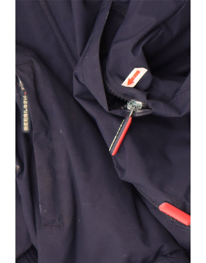 Jaqueta corta-vento feminina Superdry UK 10 pequena azul marinho