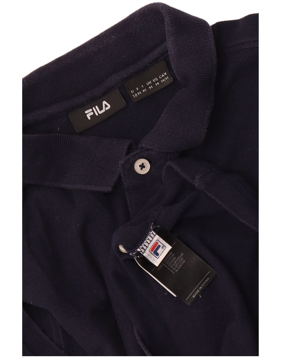 Polo masculino Fila médio algodão azul marinho