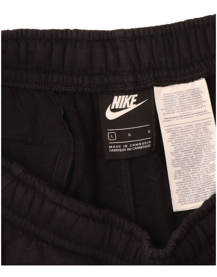 Shorts esportivos gráficos masculinos NIKE grandes de algodão preto