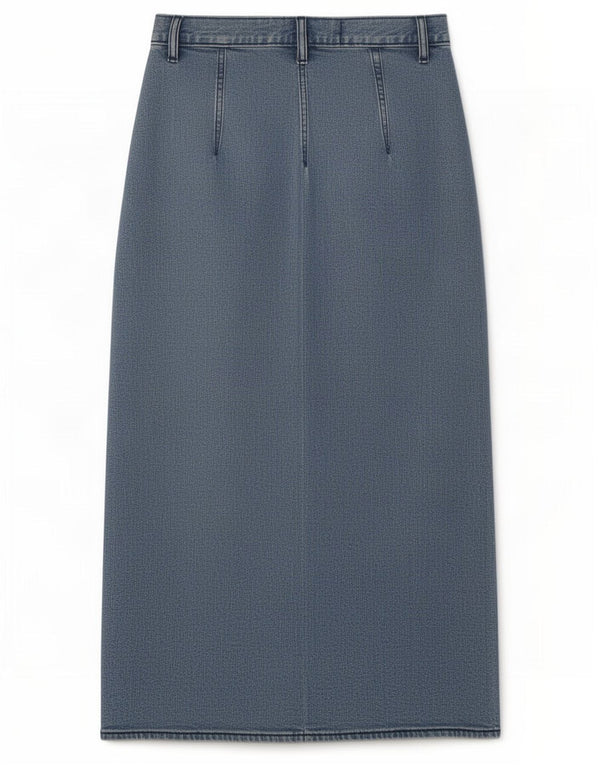 Saia jeans feminina vintage W27 pequena azul