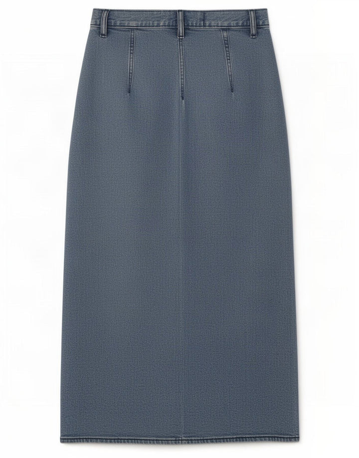 Saia jeans feminina vintage W27 pequena azul