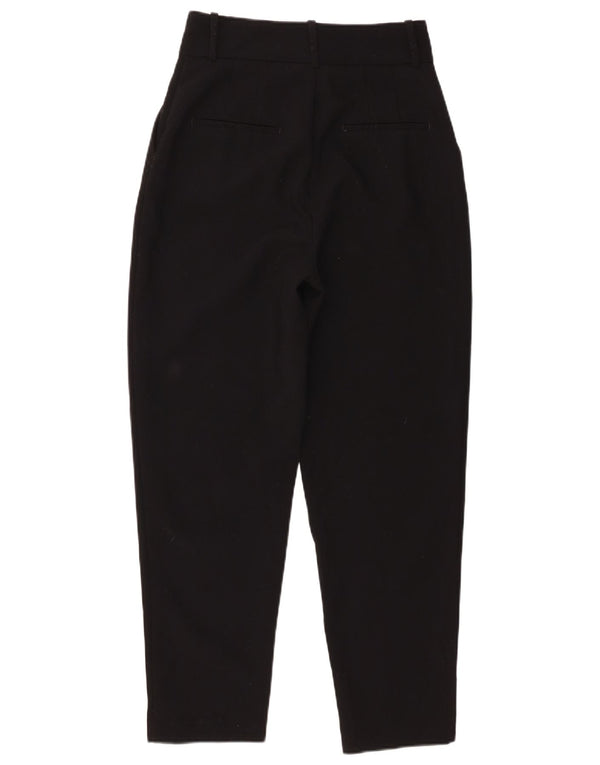 Zara Calça Chino Feminina Cintura Alta Cônica Pequena W26 L26 Poliéster Preto