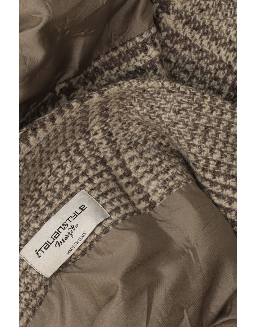 Sobretudo feminino vintage grande UK 16 xadrez cinza grande