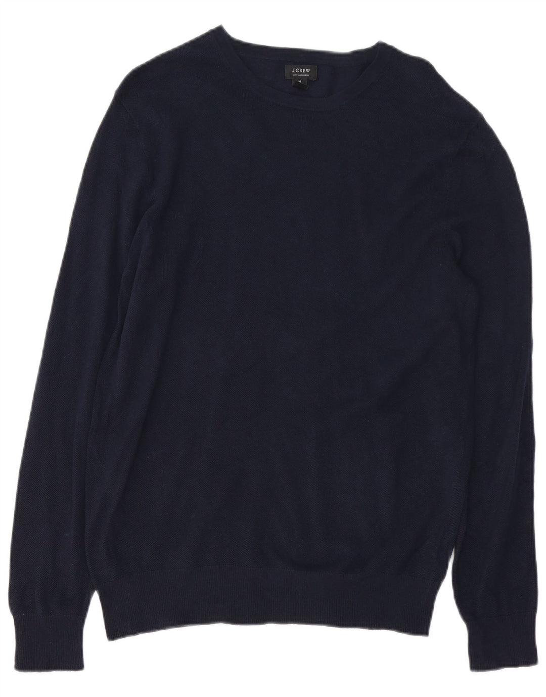 J. CREW Suéter masculino com gola canoa de algodão azul marinho médio