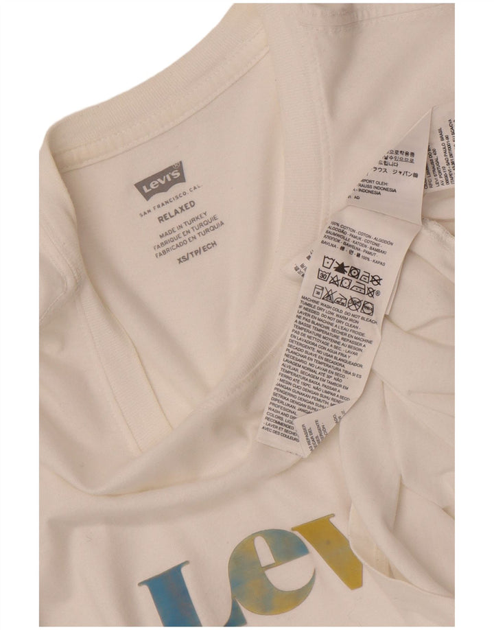 Camiseta masculina Levi's Relaxed Graphic Top XS de algodão branco