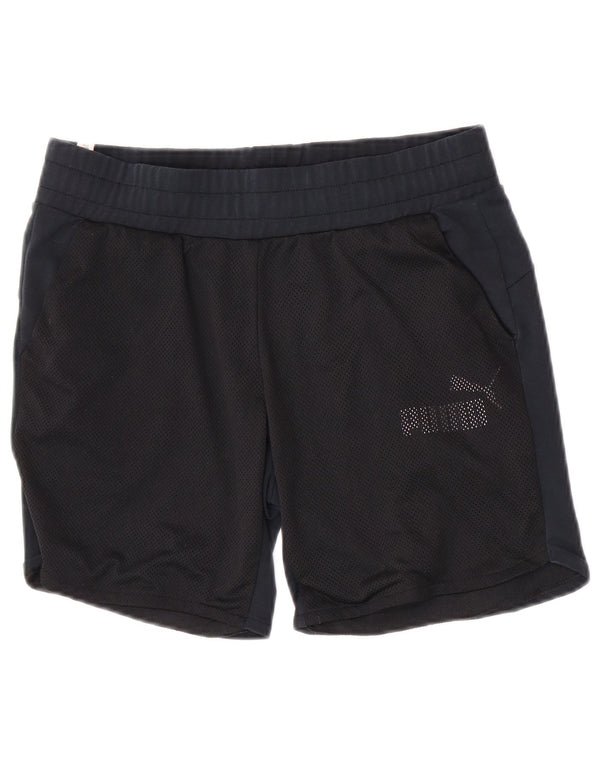 Shorts esportivos femininos Puma UK 12 médio azul marinho colorblock poliéster
