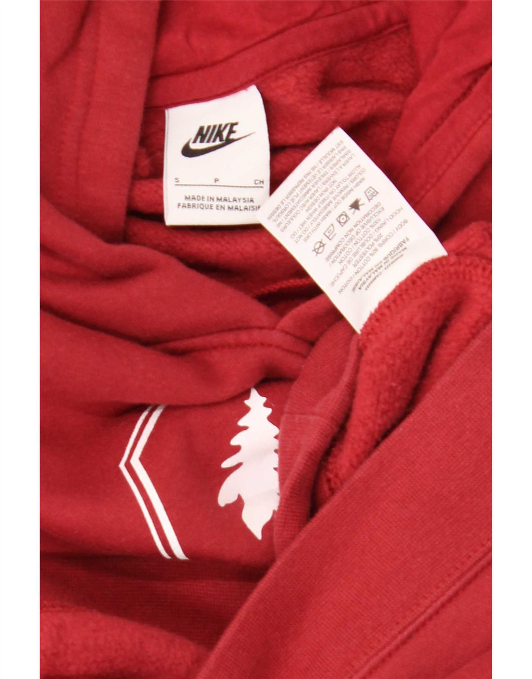 Jumper com capuz gráfico masculino Nike pequeno algodão vermelho