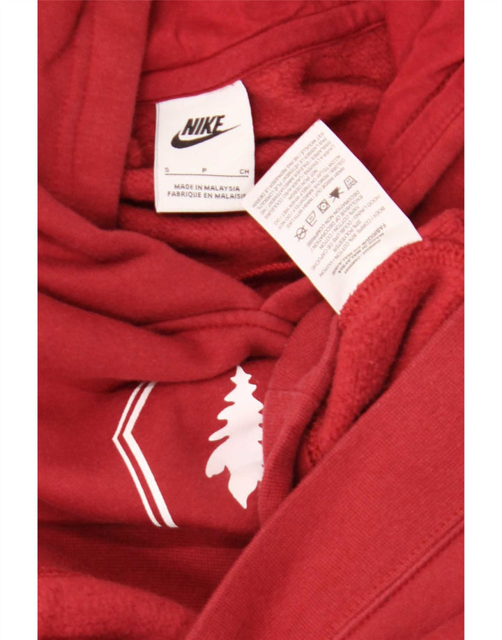 Jumper com capuz gráfico masculino Nike pequeno algodão vermelho