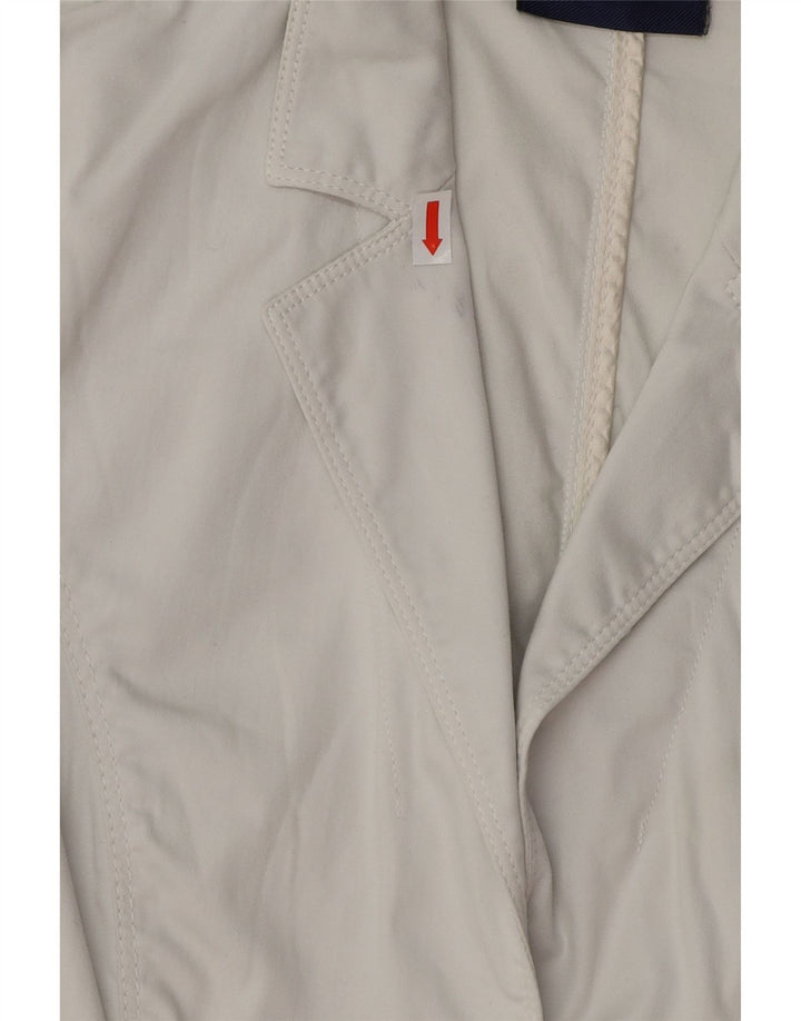 Jaqueta blazer feminina TRUSSARDI com 3 botões IT 40 algodão branco pequeno