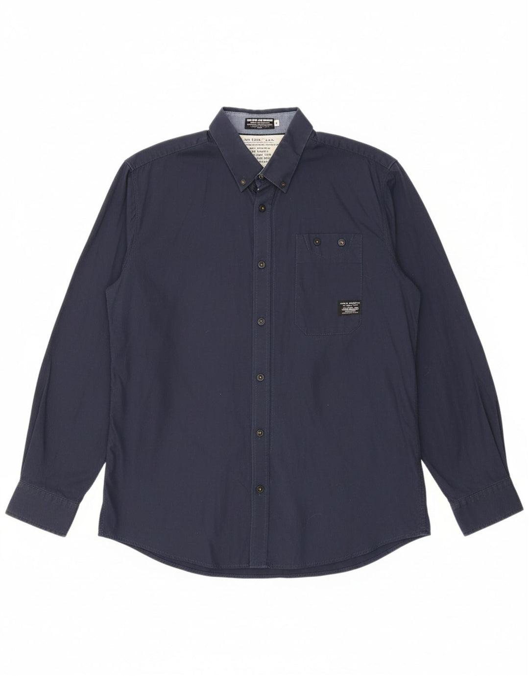 Camisa masculina de trabalho JACK & JONES XL azul marinho algodão