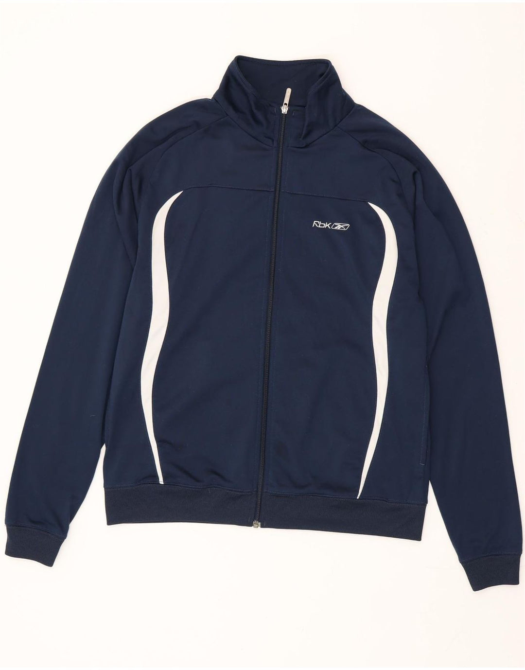 Reebok Mens Tracksuit Top Jacket Pequeno Azul Marinho Colorblock Poliéster