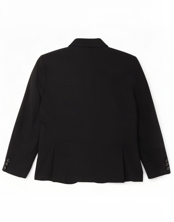 Jaqueta Blazer aberta feminina Marks & Spencer Reino Unido 16 grande poliéster azul marinho