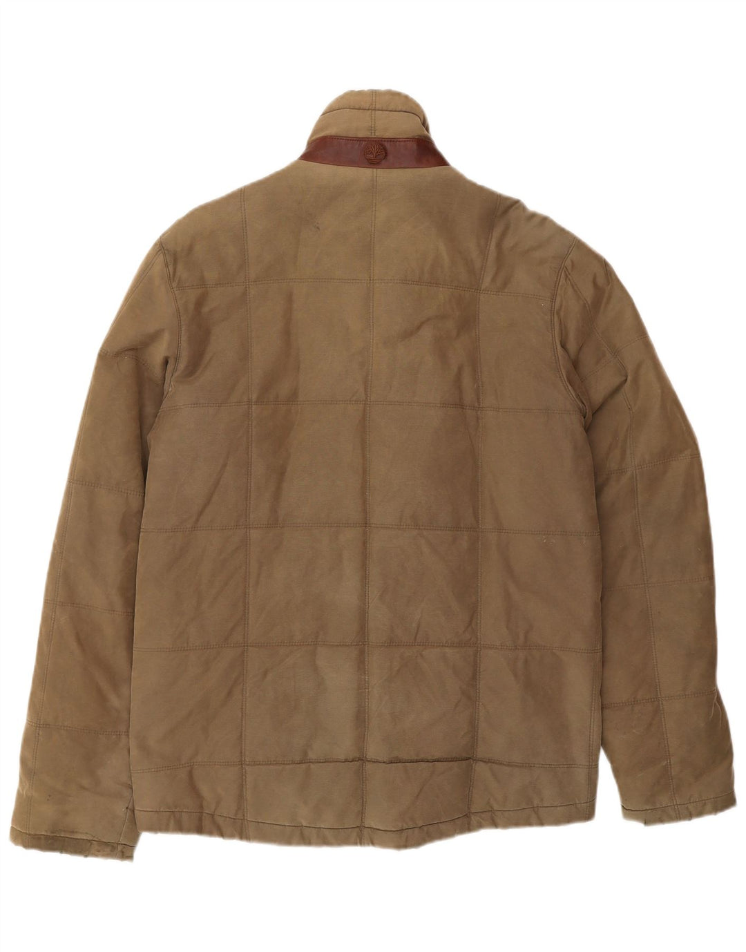 Jaqueta acolchoada masculina TIMBERLAND UK 36 algodão marrom pequeno