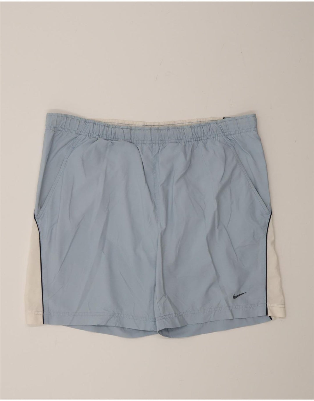 Shorts esportivos masculinos Nike grande azul colorblock nylon