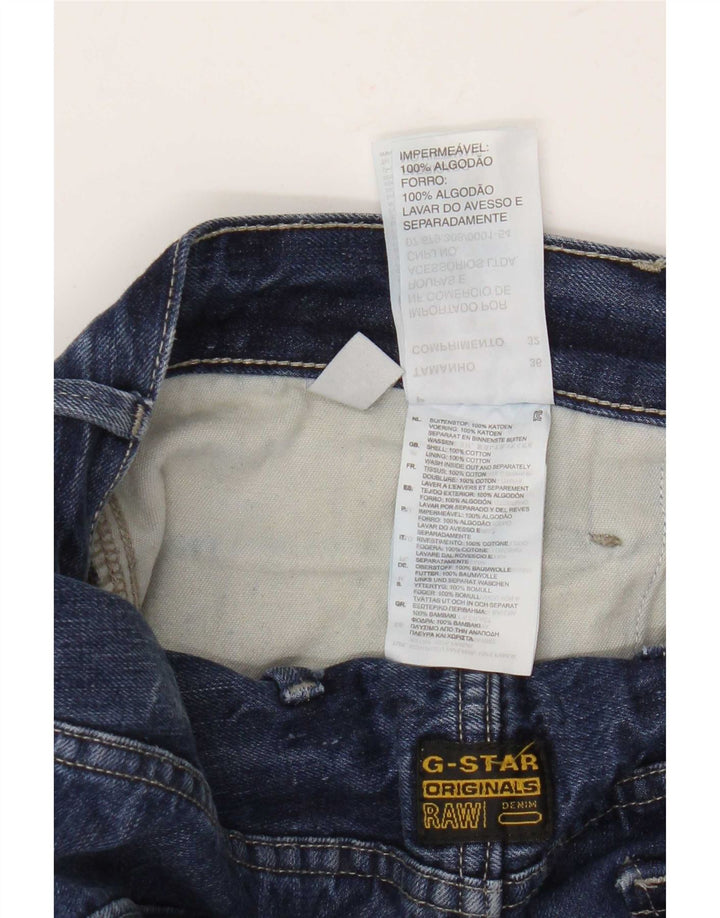 Calça jeans reta masculina G-Star W36 L32 azul patchwork algodão