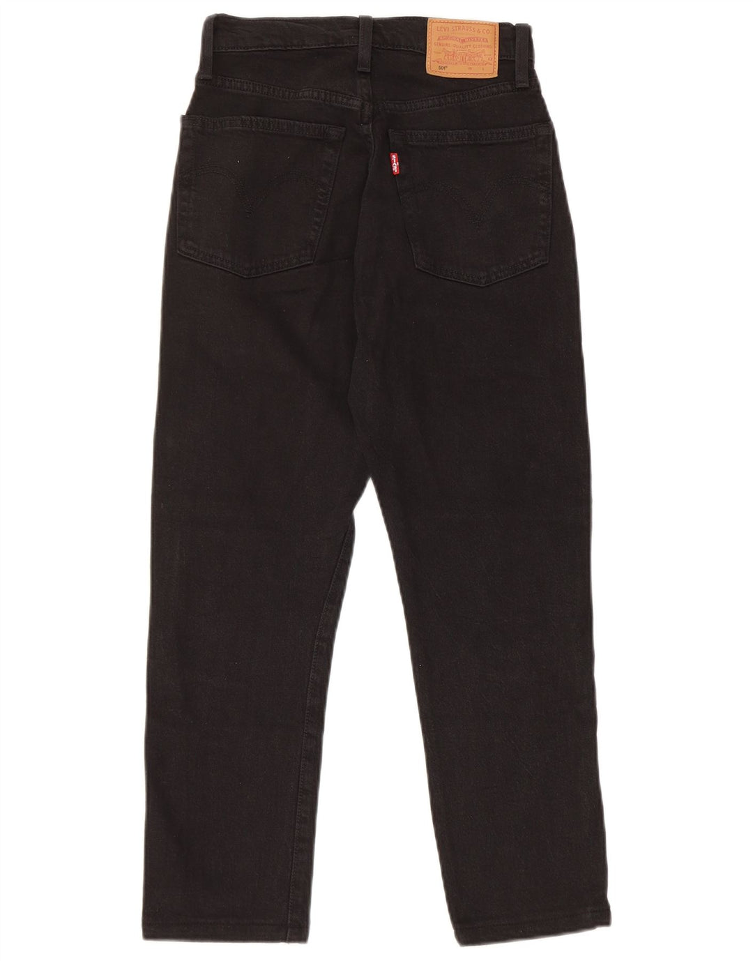 Calça jeans feminina Levi's 501 Straight W24 L24 preta