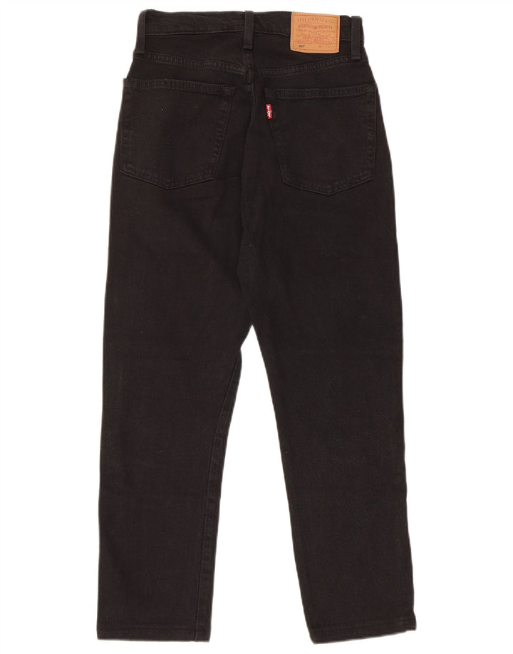 Calça jeans feminina Levi's 501 Straight W24 L24 preta