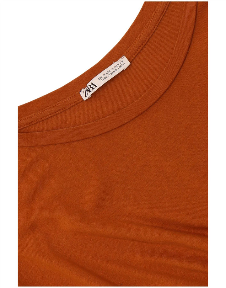 Túnica feminina Zara oversized laranja médio