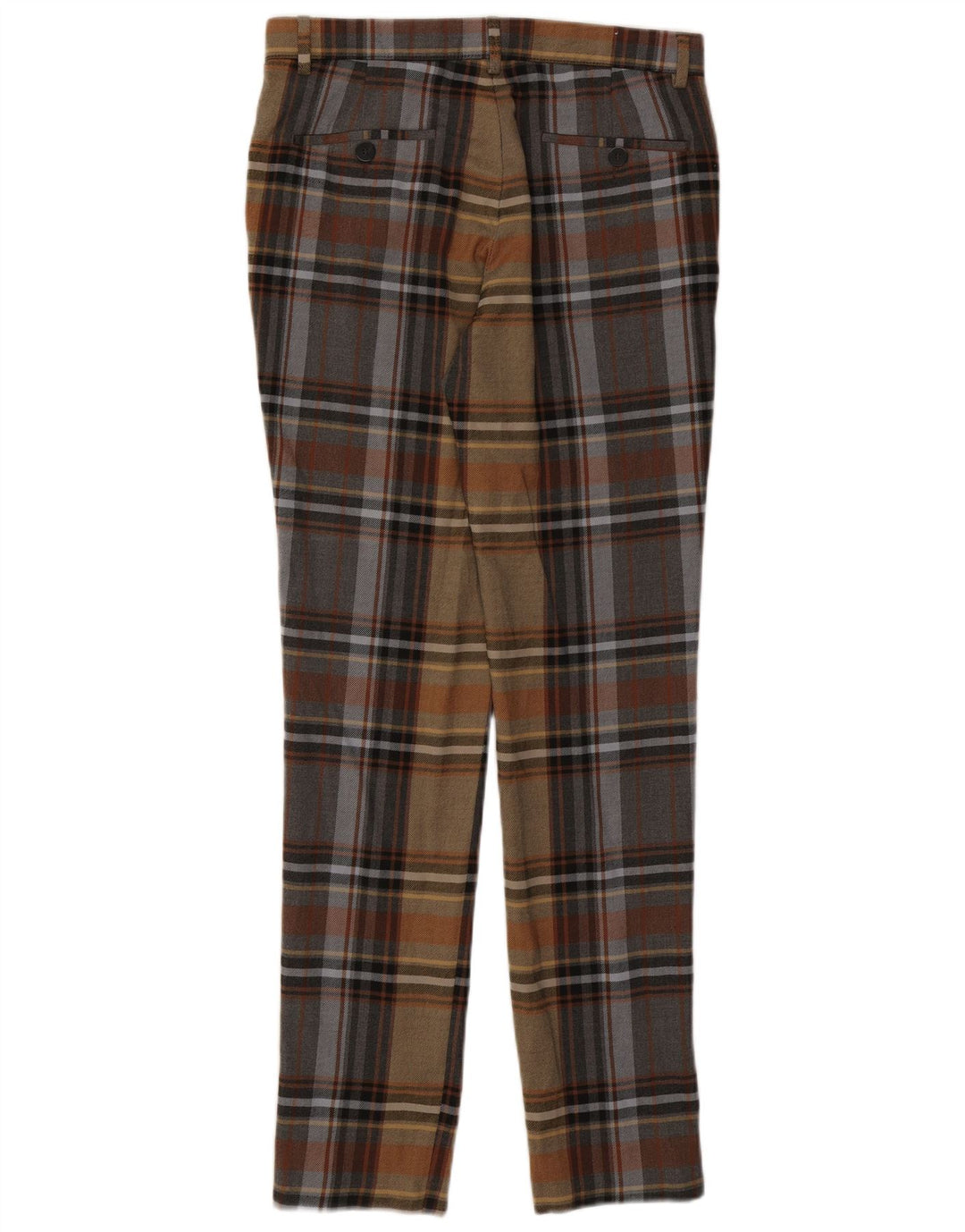Zara Mens Slim Chino Calças EU 40 Médio W31 L33 Xadrez Multicolorido