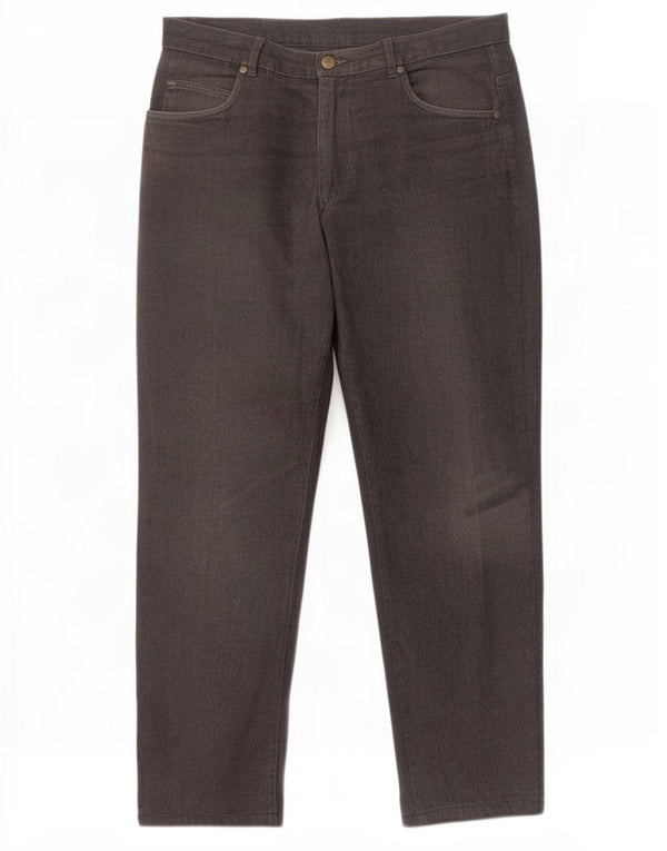 Lacoste Mens Tapered Jeans Tamanho 46 Grande W36 L30 Cinza Algodão