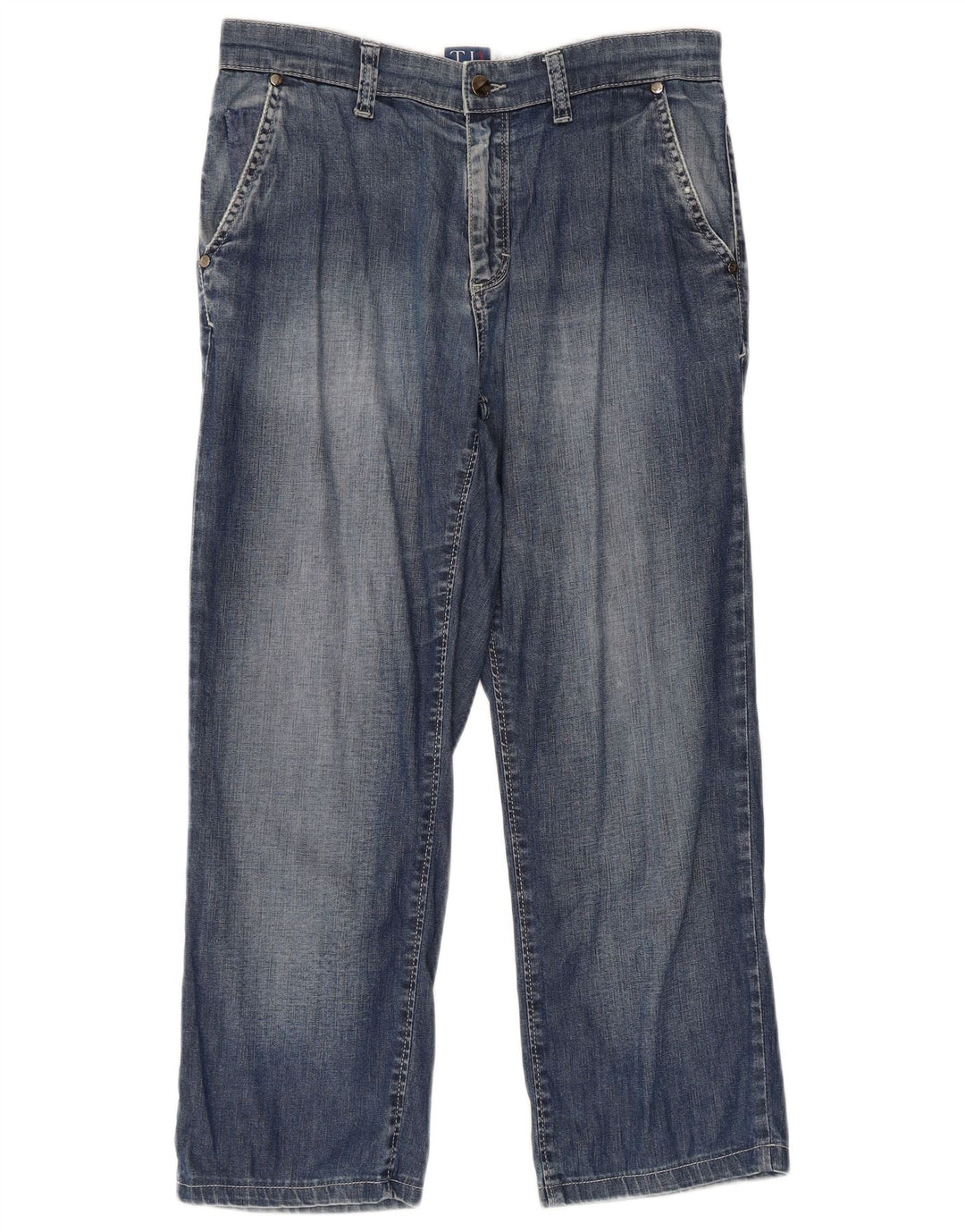 Trussardi Jeans recortados masculino W30 L24 algodão azul