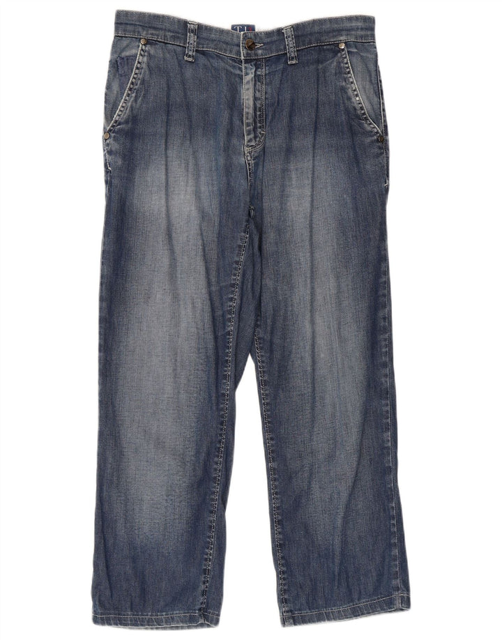 Trussardi Jeans recortados masculino W30 L24 algodão azul