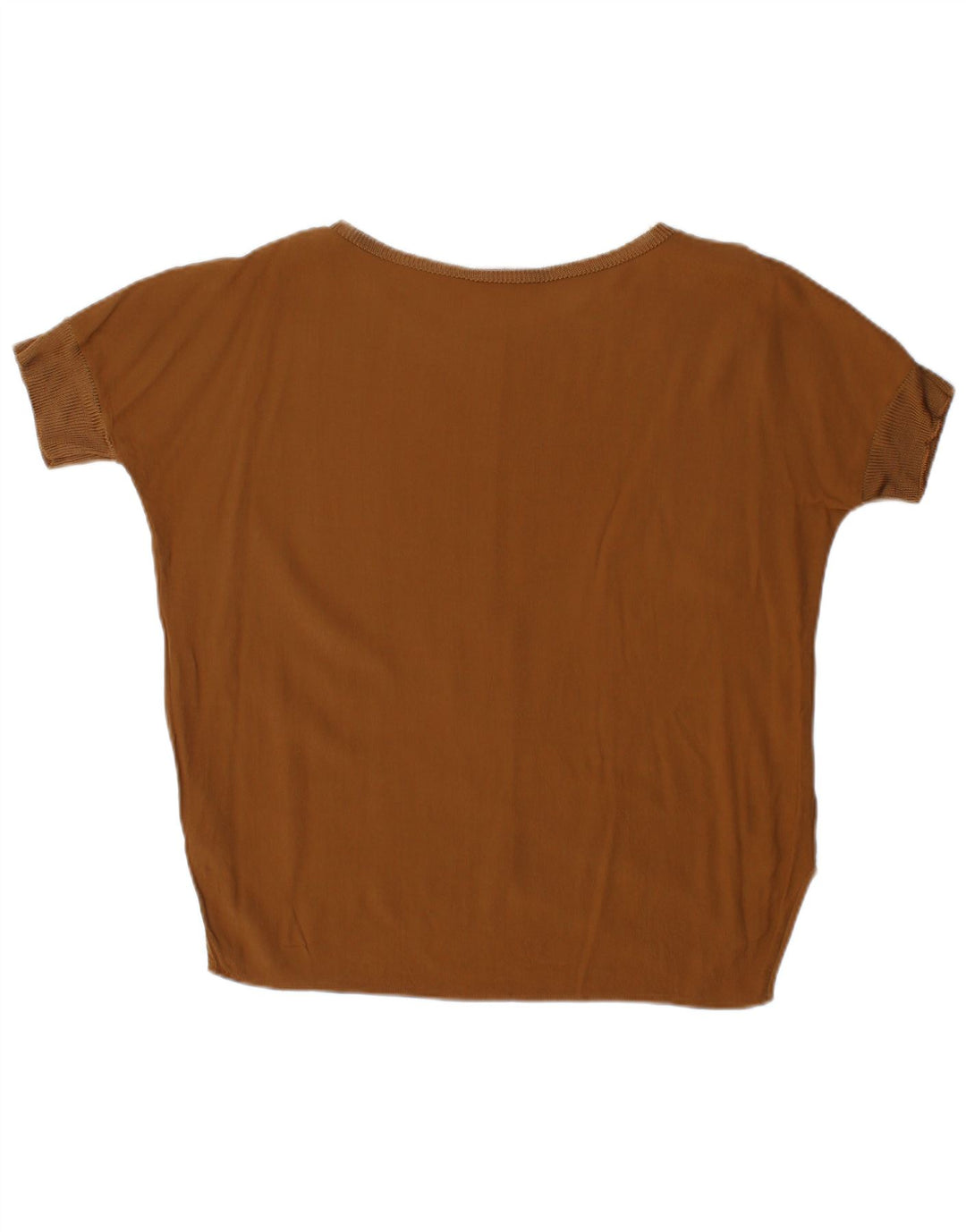 Blusa Assimétrica Feminina Zara Top Reino Unido 14 Marrom Médio