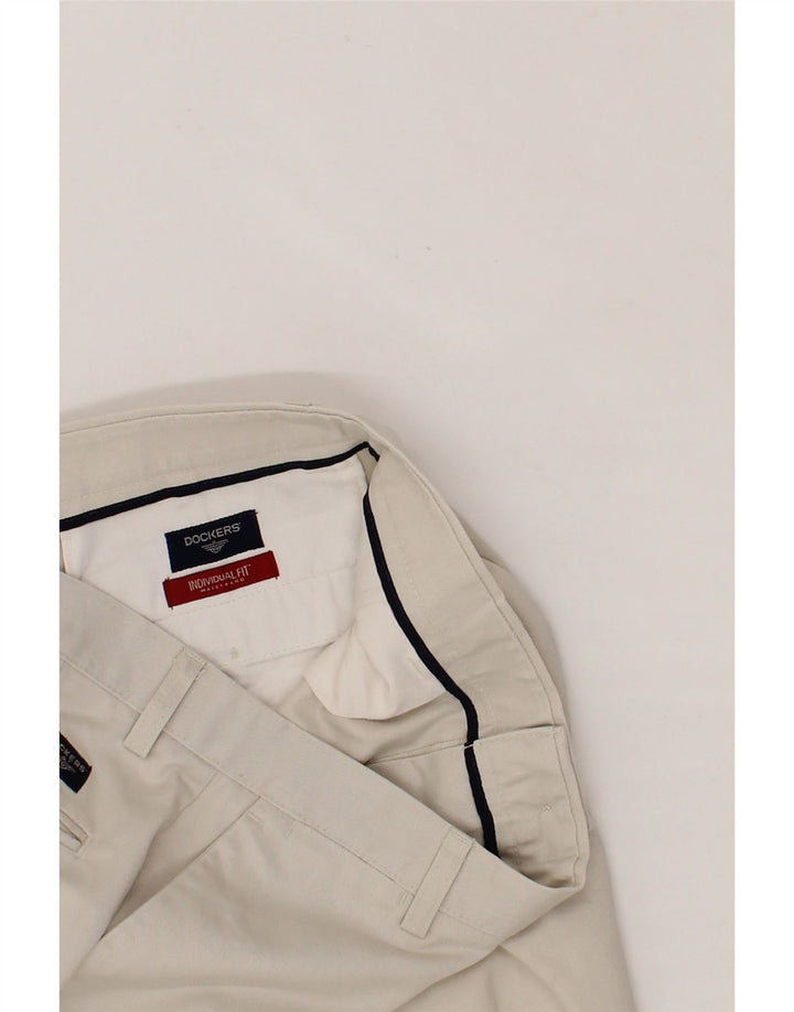 DOCKERS Calça Chino Masculina Reta W34 L32 Bege