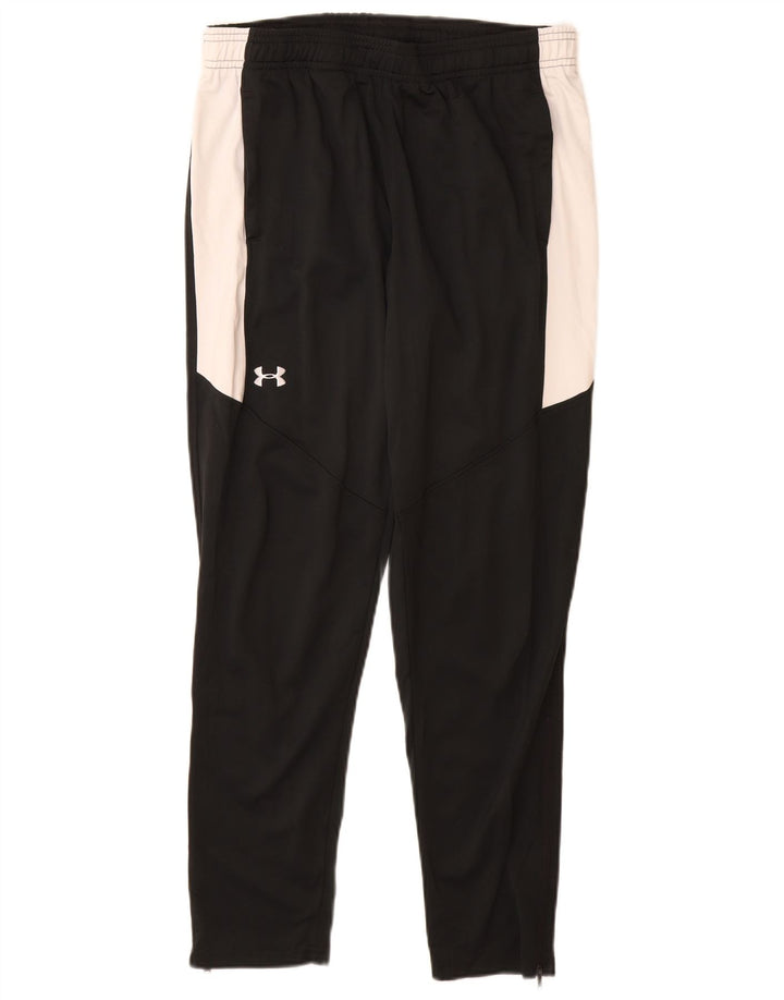 Calça de treino Under Armour Boys 9-10 anos médio preto colorblock