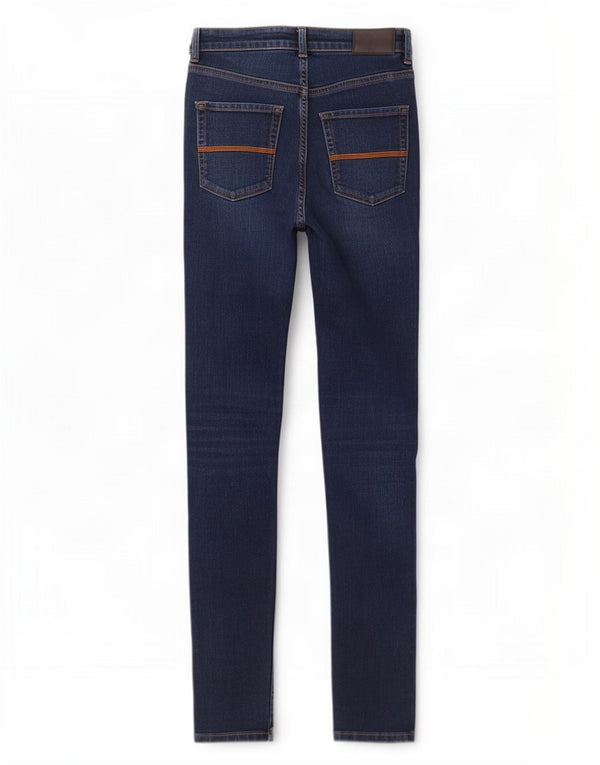 Calça jeans feminina Jack Wills cintura alta super skinny W27 L30 algodão azul