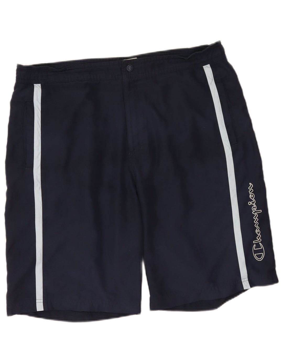 Shorts esportivos gráficos masculinos Champion XL azul marinho poliéster