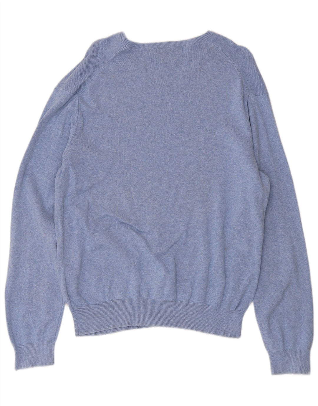 Suéter masculino Polo Ralph Lauren com decote em V azul médio