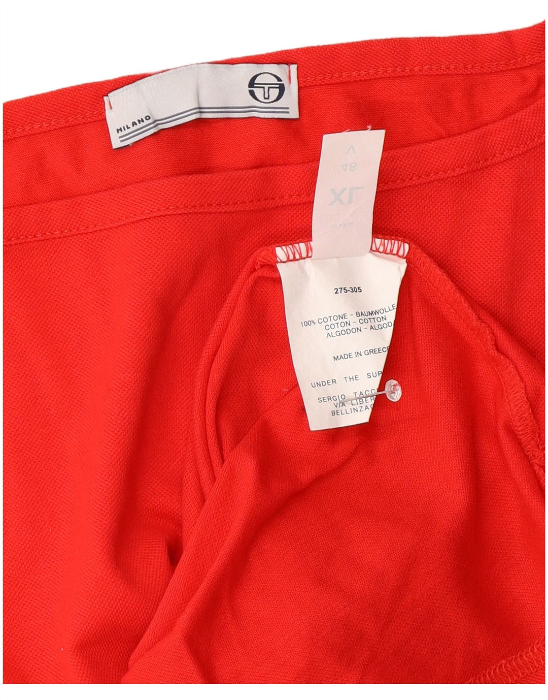Sergio Tacchini Colete Feminino Top UK 18 XL Algodão Vermelho