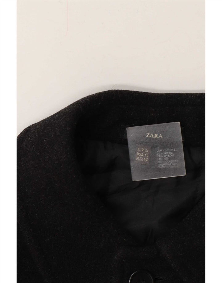 Sobretudo masculino Zara UK 42 XL lã preta
