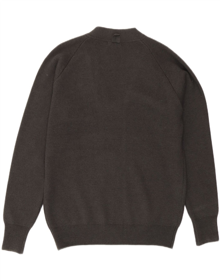 Zara Suéter masculino com zíper completo e algodão cinza médio
