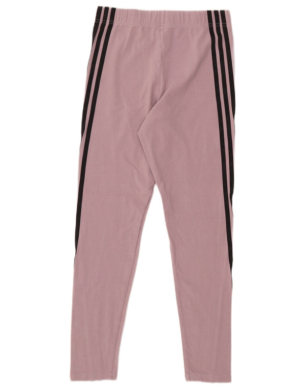 ADIDAS Womens Tight Fit Calças de treino UK 12/14 Médio Rosa