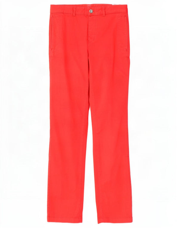 Murphy & Nye Mens Sailmakers Slim Chino Calças W33 L35 Algodão Vermelho