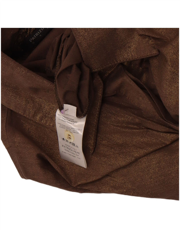 Camisa formal feminina Patrizia Pepe IT 40 algodão marrom pequeno