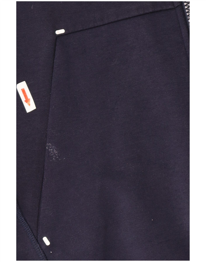 Suéter masculino Nike com capuz e zíper grande algodão azul marinho