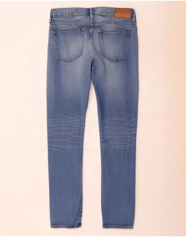 J. Crew Masculino 484 Slim Jeans W31 L32 Azul Algodão