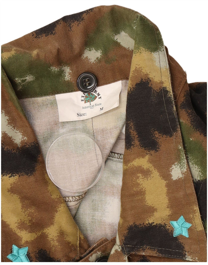 Poliéster cáqui médio da camuflagem do revestimento militar dos homens do vintage Reino Unido 38