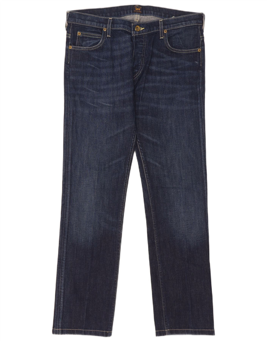Lee Mens Powell Straight Jeans W33 L31 Azul Algodão