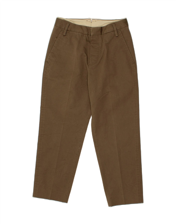 DSQUARED2 Womens Tapered Chino Trousers IT 42 Medium W28 L25 Khaki Cotton Vintage Dsquared2 and Second-Hand Dsquared2 from Messina Hembry 
