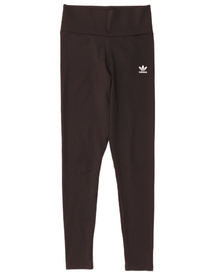 Leggings Adidas Femininas UK 10 Pequenas Poliéster Preto