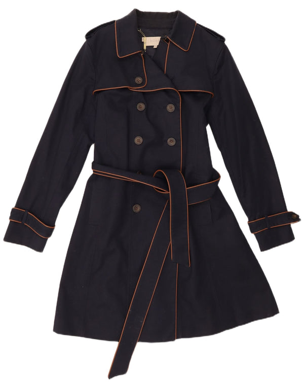 Gabardine feminino Hobbs Reino Unido 16 grande algodão azul marinho