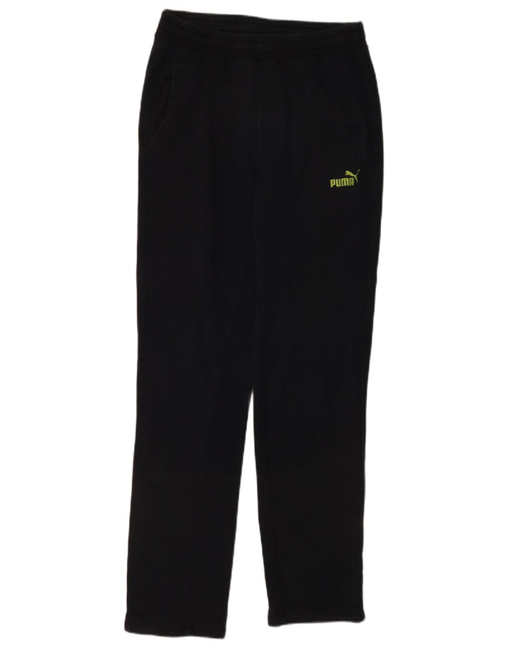 PUMA Mens Tracksuit Trousers Small Navy Blue Cotton