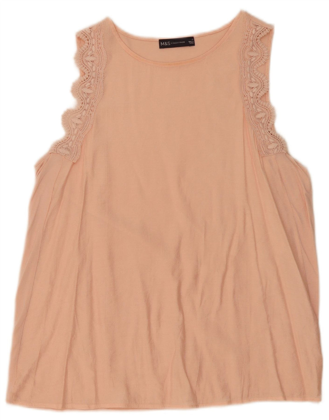 Blusa feminina sem mangas Marks & Spencer Reino Unido 12 médio rosa floral