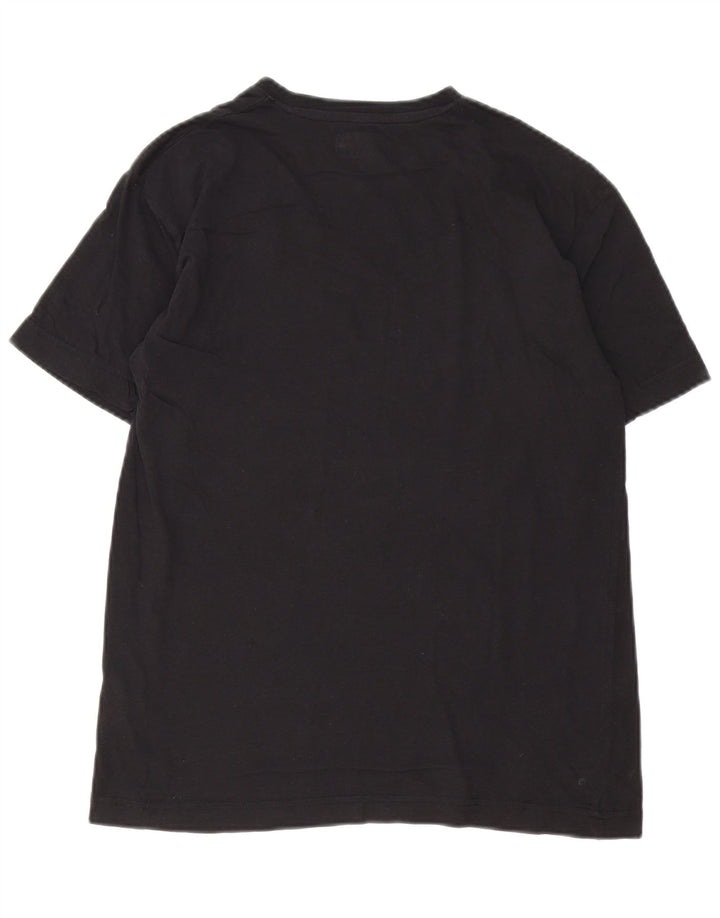 Camiseta feminina Kappa com estampa gráfica grande de algodão preto