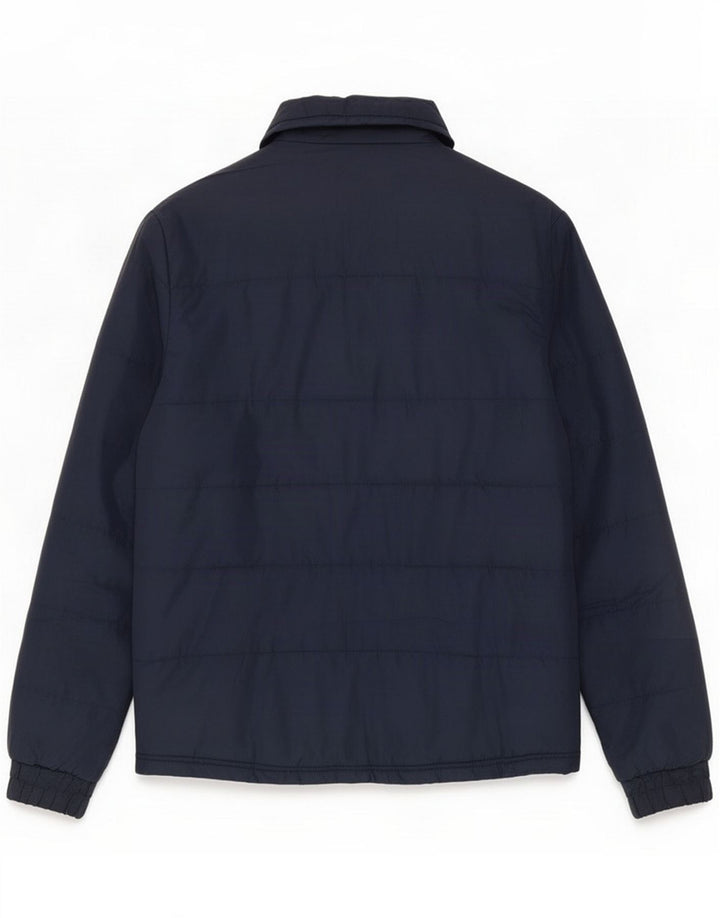 Jaqueta acolchoada masculina Fila UK 38 Poliéster colorblock azul marinho médio