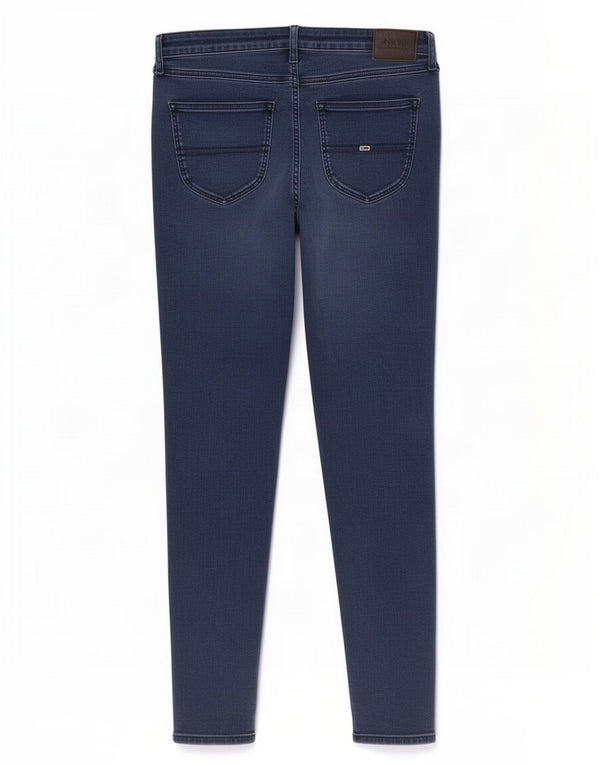 Tommy Hilfiger feminino Sophie cintura baixa jeans skinny W34 L32 algodão azul